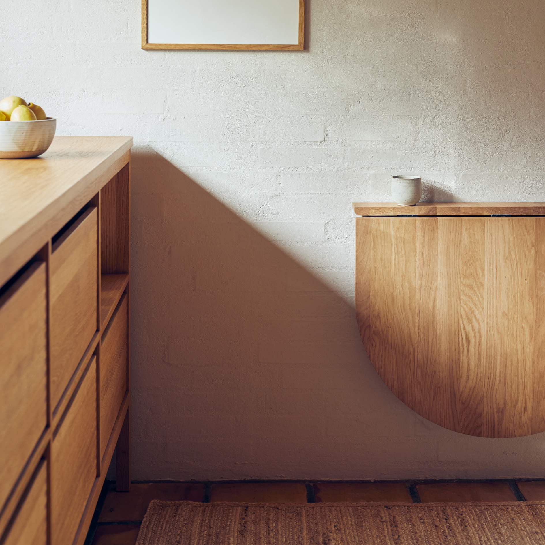 Trefoil Folding Wall Table